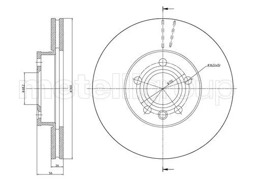 Handler.Part Brake disc METELLI 230736C 1