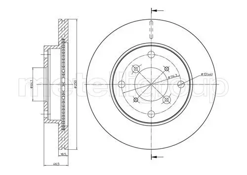 Handler.Part Brake disc METELLI 230757 1