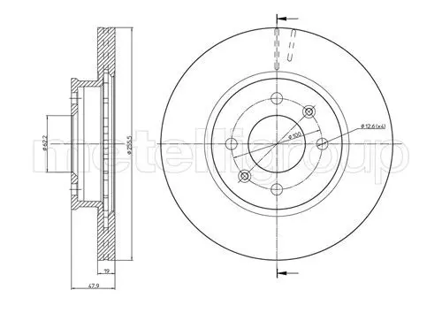 Handler.Part Brake disc METELLI 230788 1