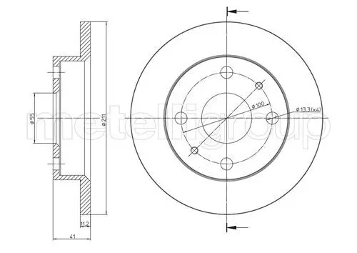 Handler.Part Brake disc METELLI 230791 1