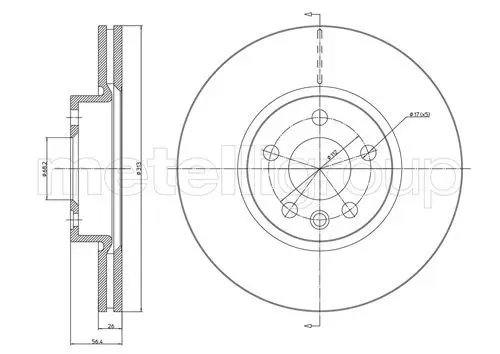 Handler.Part Brake disc METELLI 230792 1