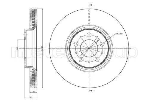 Handler.Part Brake disc METELLI 230847C 1