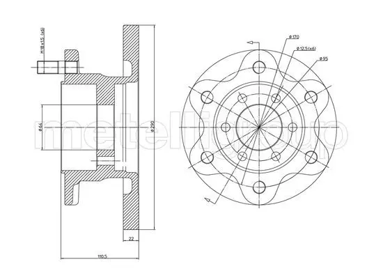 Handler.Part Brake disc METELLI 230909 1