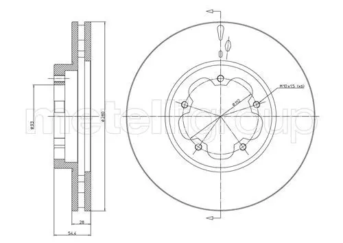 Handler.Part Brake disc METELLI 230898 1