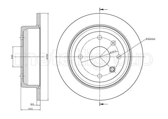 Handler.Part Brake disc METELLI 230953 1