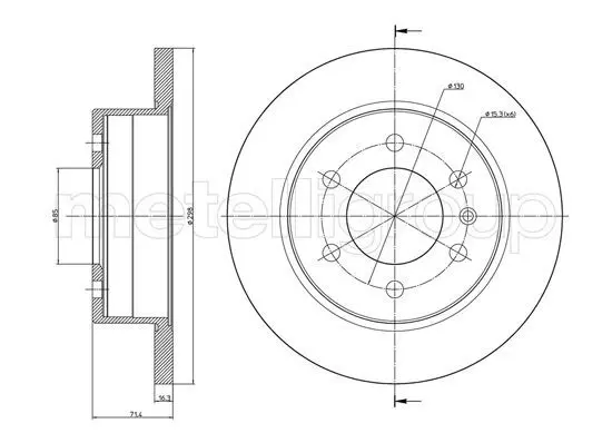 Handler.Part Brake disc METELLI 230936 1