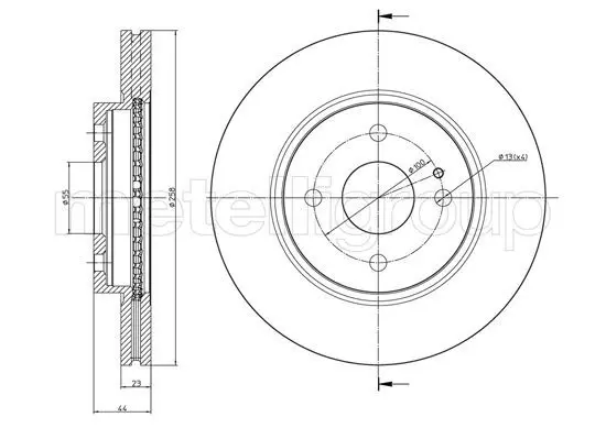 Handler.Part Brake disc METELLI 230983 1