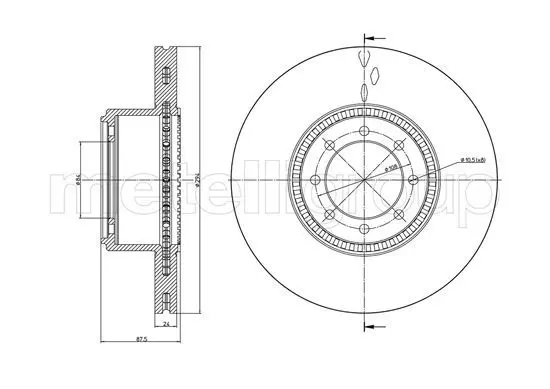 Handler.Part Brake disc METELLI 230994C 1