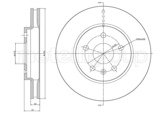 Handler.Part Brake disc METELLI 231006C 1