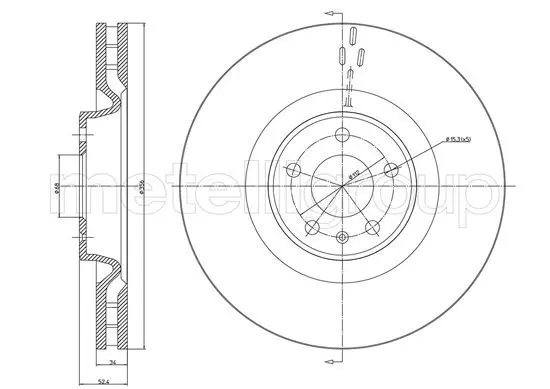 Handler.Part Brake disc METELLI 231085C 1