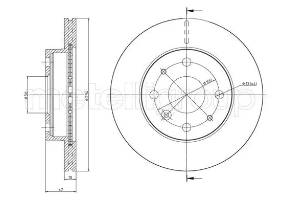 Handler.Part Brake disc METELLI 231165 1