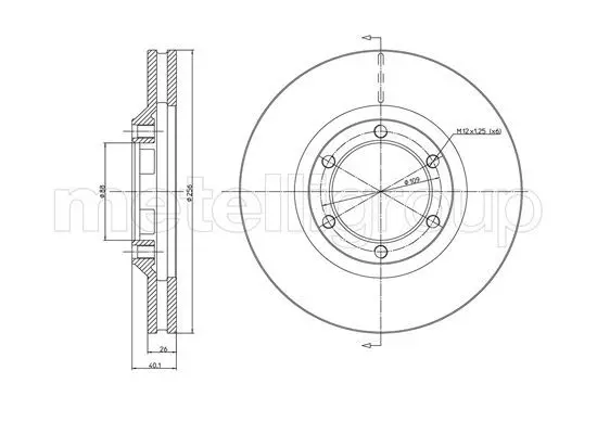 Handler.Part Brake disc METELLI 231238 1