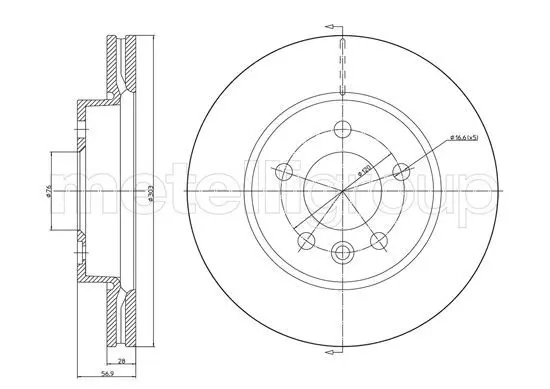 Handler.Part Brake disc METELLI 231414C 1