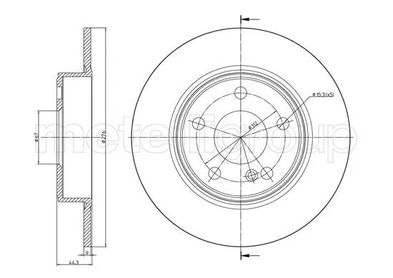 Handler.Part Brake disc METELLI 231437C 1