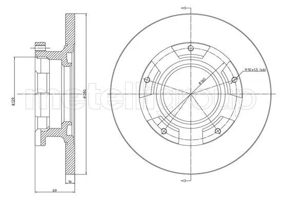 Handler.Part Brake disc METELLI 231547 1