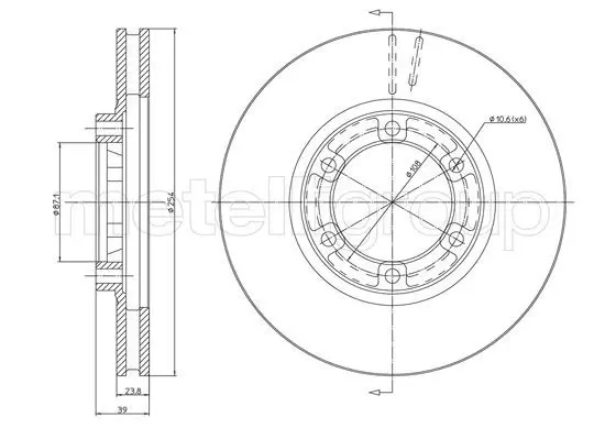 Handler.Part Brake disc METELLI 231570 1