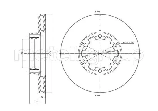 Handler.Part Brake disc METELLI 231614 1