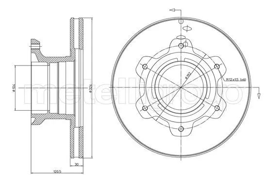 Handler.Part Brake disc METELLI 231679 1