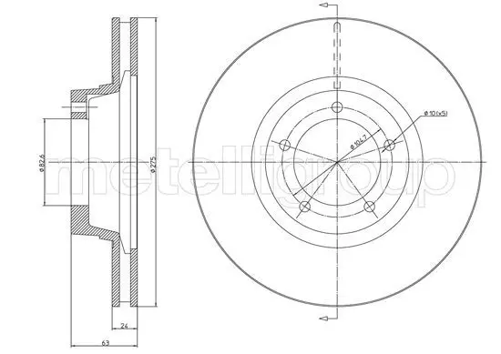 Handler.Part Brake disc METELLI 231706 1