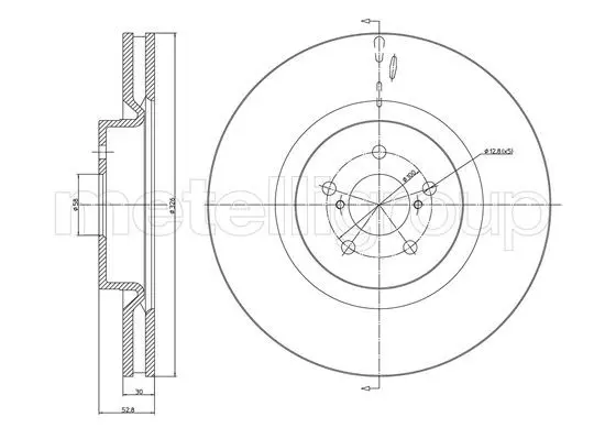 Handler.Part Brake disc METELLI 231681C 1