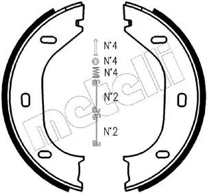 Handler.Part Brake shoe set, parking brake METELLI 530011K 1