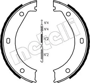 Handler.Part Brake shoe set, parking brake METELLI 530013K 1