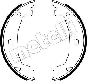 Handler.Part Brake shoe set, parking brake METELLI 530018 1