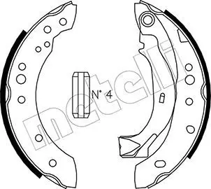 Handler.Part Brake shoe set METELLI 530025 1