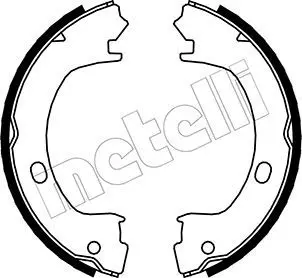 Handler.Part Brake shoe set, parking brake METELLI 530031 1