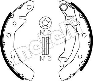 Handler.Part Brake shoe set METELLI 530047 1