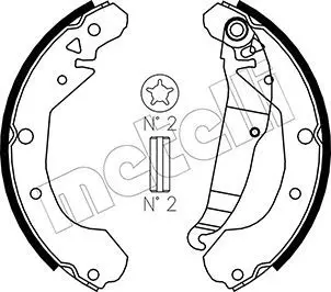 Handler.Part Brake shoe set METELLI 530048 1