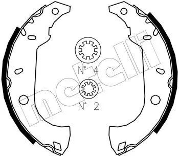 Handler.Part Brake shoe set METELLI 530067J 1