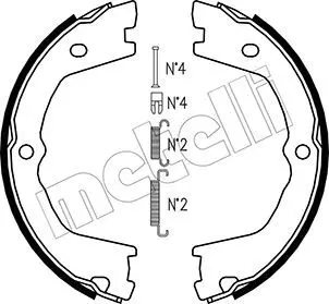 Handler.Part Brake shoe set, parking brake METELLI 530086K 1