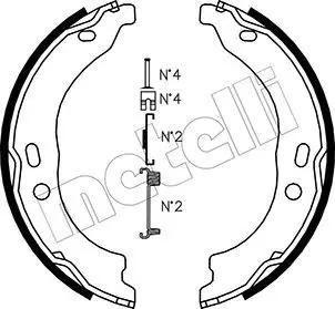 Handler.Part Brake shoe set, parking brake METELLI 530095K 1