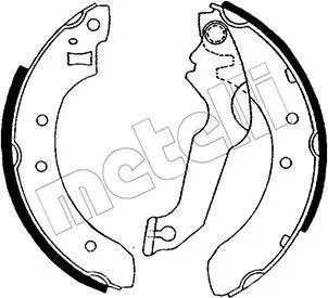 Handler.Part Brake shoe set METELLI 530106 1