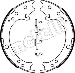 Handler.Part Brake shoe set, parking brake METELLI 530161K 1