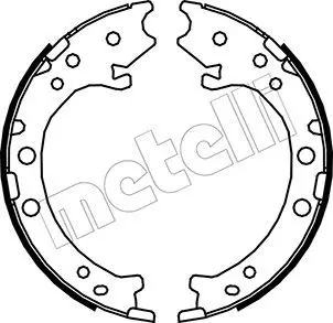 Handler.Part Brake shoe set, parking brake METELLI 530162 1