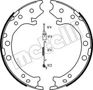 Handler.Part Brake shoe set, parking brake METELLI 530162K 1