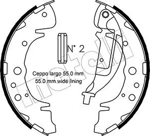 Handler.Part Brake shoe set METELLI 530180 1