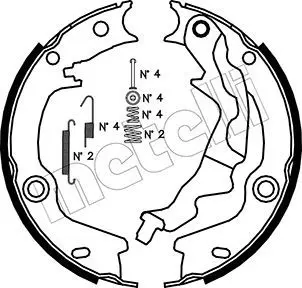 Handler.Part Brake shoe set, parking brake METELLI 530187K 1