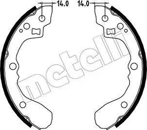 Handler.Part Brake shoe set METELLI 530217 1