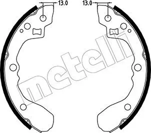 Handler.Part Brake shoe set METELLI 530080 1