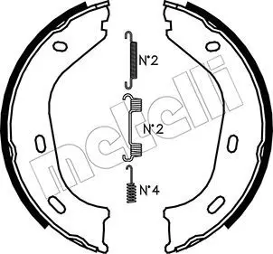 Handler.Part Brake shoe set, parking brake METELLI 530232K 1