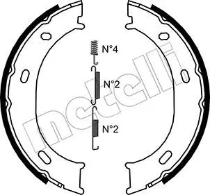 Handler.Part Brake shoe set, parking brake METELLI 530239K 1