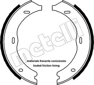 Handler.Part Brake shoe set, parking brake METELLI 530248 1