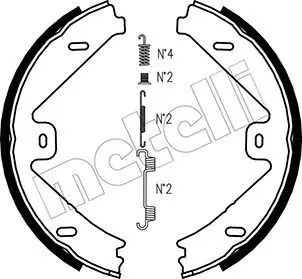 Handler.Part Brake shoe set, parking brake METELLI 530250K 1