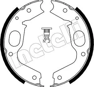 Handler.Part Brake shoe set, parking brake METELLI 530264 1