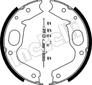 Handler.Part Brake shoe set, parking brake METELLI 530264K 1