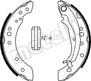 Handler.Part Brake shoe set METELLI 530266 1