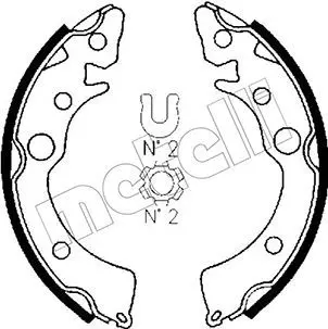 Handler.Part Brake shoe set METELLI 530150 1